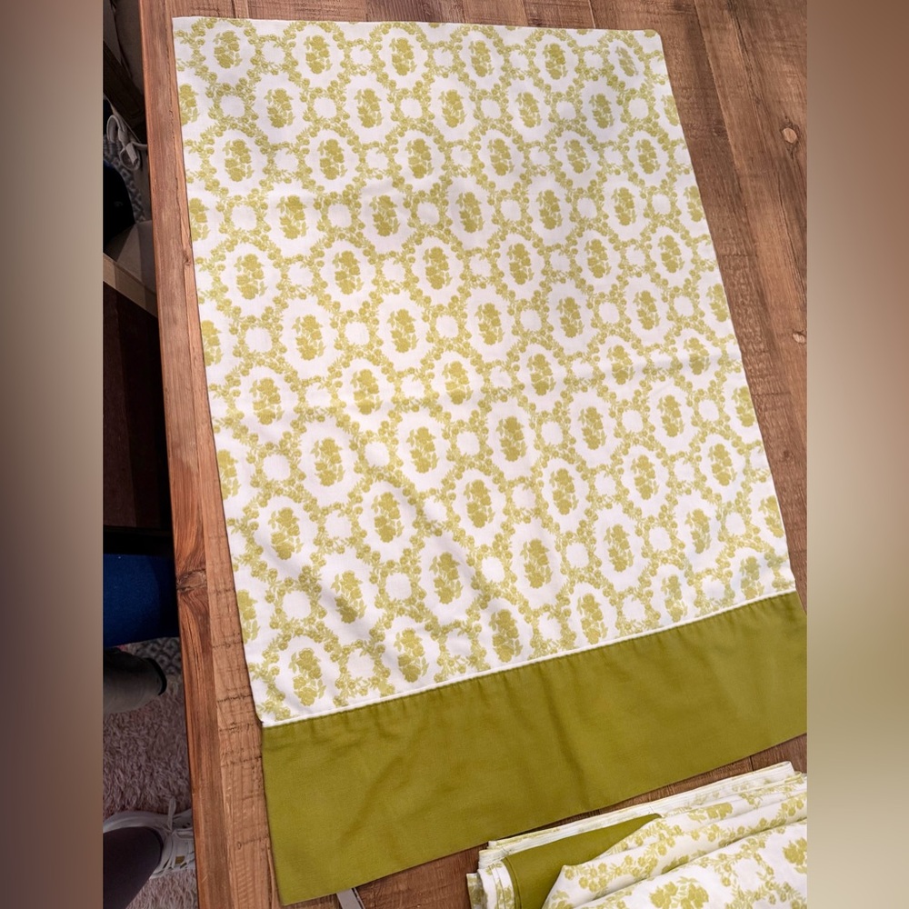 COMPLETE SET! Vintage Cannon 1970’s Sheets. Full Size. Avocado Green - Picture 10 of 12